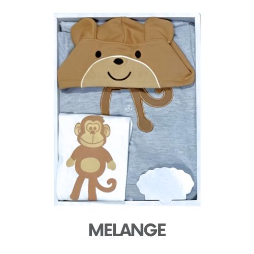 CAJA MUELITAS FRANELA MODELO MONITO TALLA 4