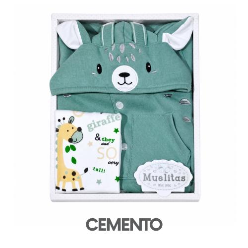 CAJA MUELITAS FRANELA MODELO JIRAFA NIÑO TALLA 4