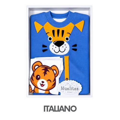 CAJA MUELITAS PUNTO INGLES MODELO TIGER BEBE TALLA 2