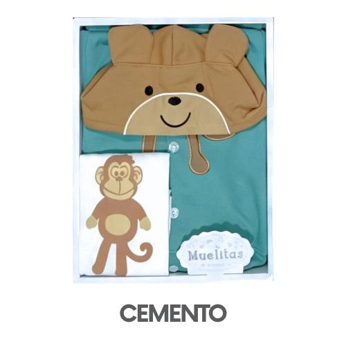 CAJA MUELITAS FRANELA MODELO MONITO TALLA 4