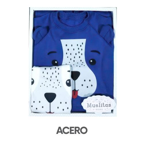 CAJA MUELITAS FRANELA MODELO PERRITO TALLA 4